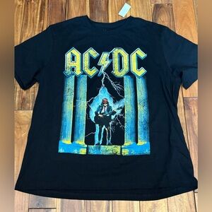 🆕 OLD NAVY XL ✨ AC/DC Black Graphic short sleeve T-Shirt NWT